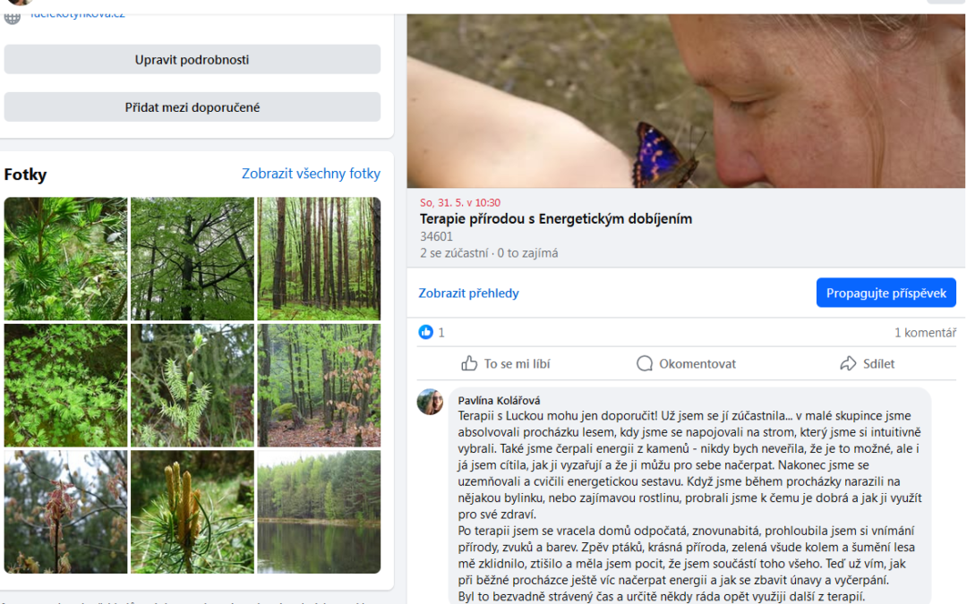 Reference – Terapie přírodou